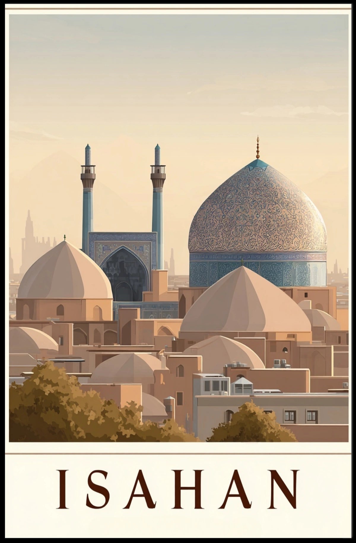 Isfahan Architectural Beauty Poster
