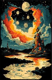 Timeless Dreamscape Dreamers Cosmic Surrealism Poster