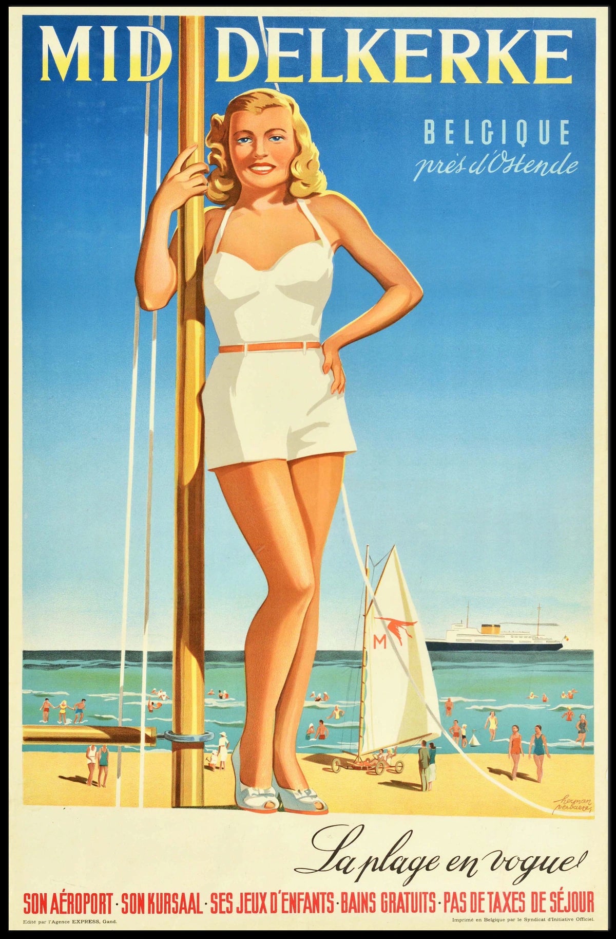 Mid Delkerke La Plage En Vogue Poster