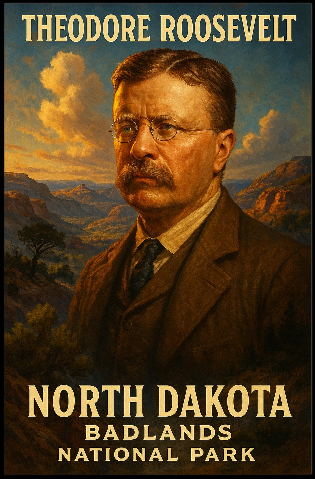 Theodore Roosevelt And The North Dakota Poster