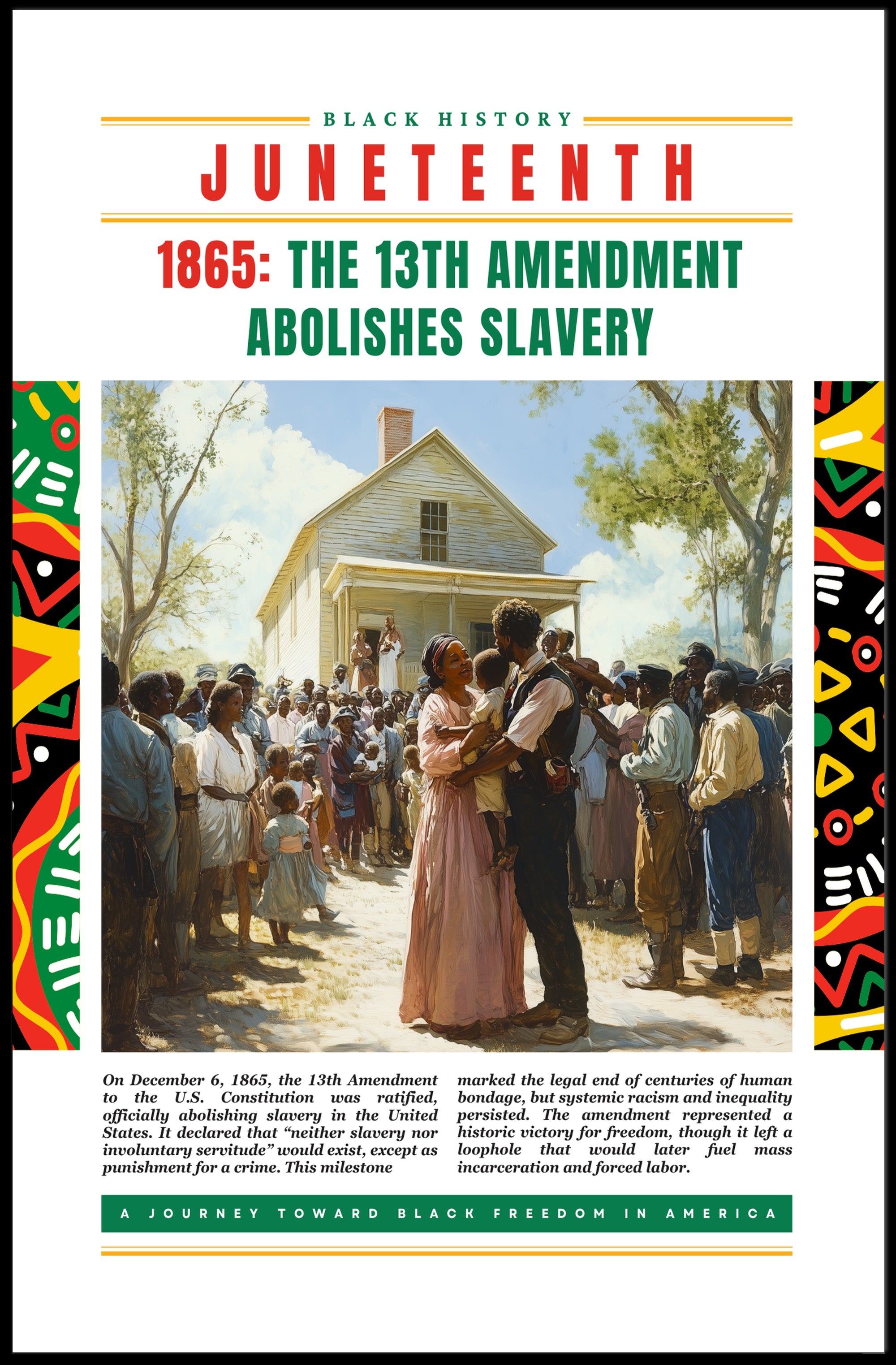 Commemorative Juneteenth Artwork: Cultural Heritage Poster