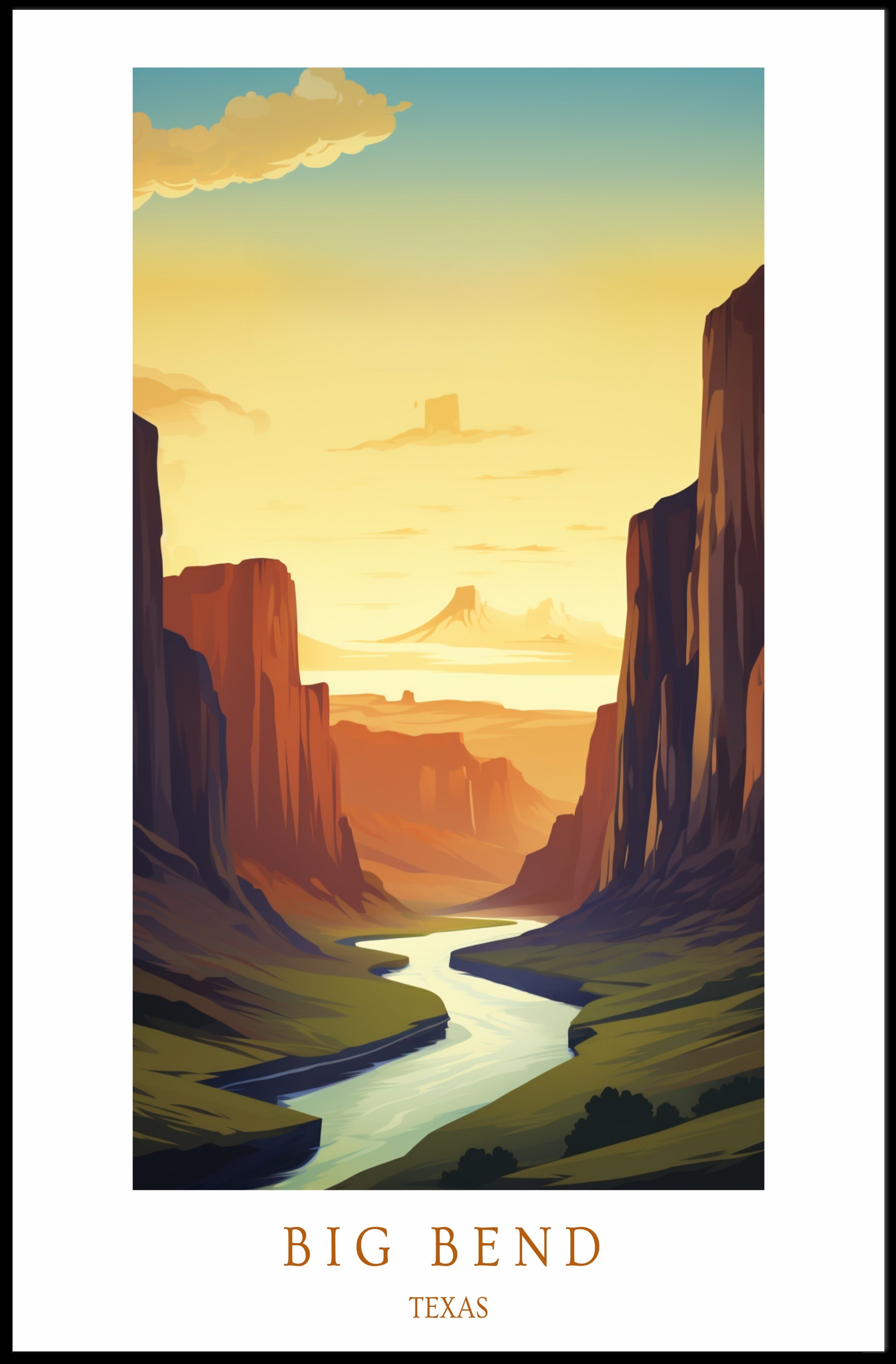 Big Bend Scenic View Poster PosterGoat