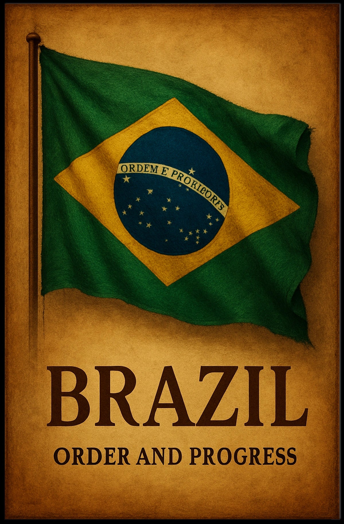 Brazil Order And Progress Poster