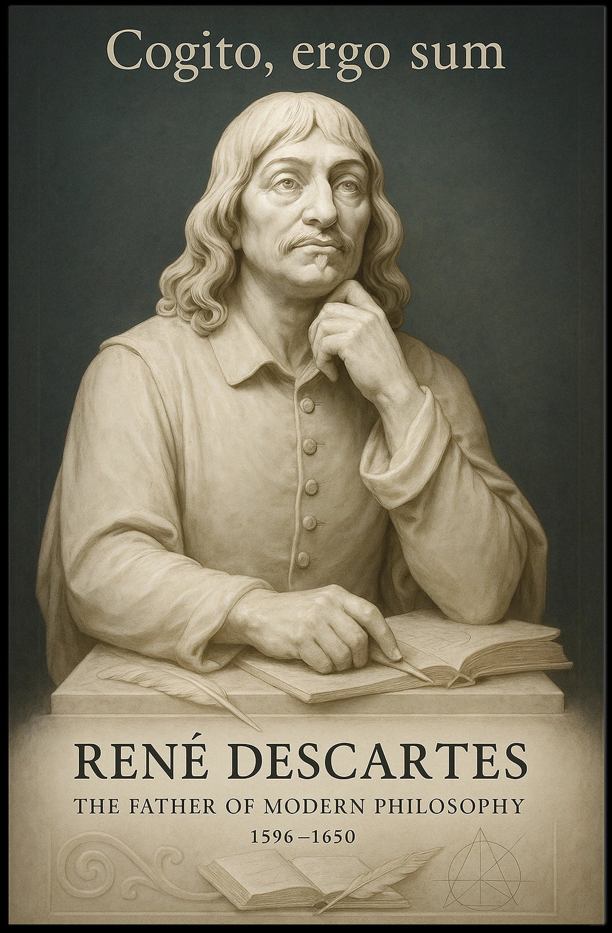 René Descartes The Father of Modern Philosophy Poster