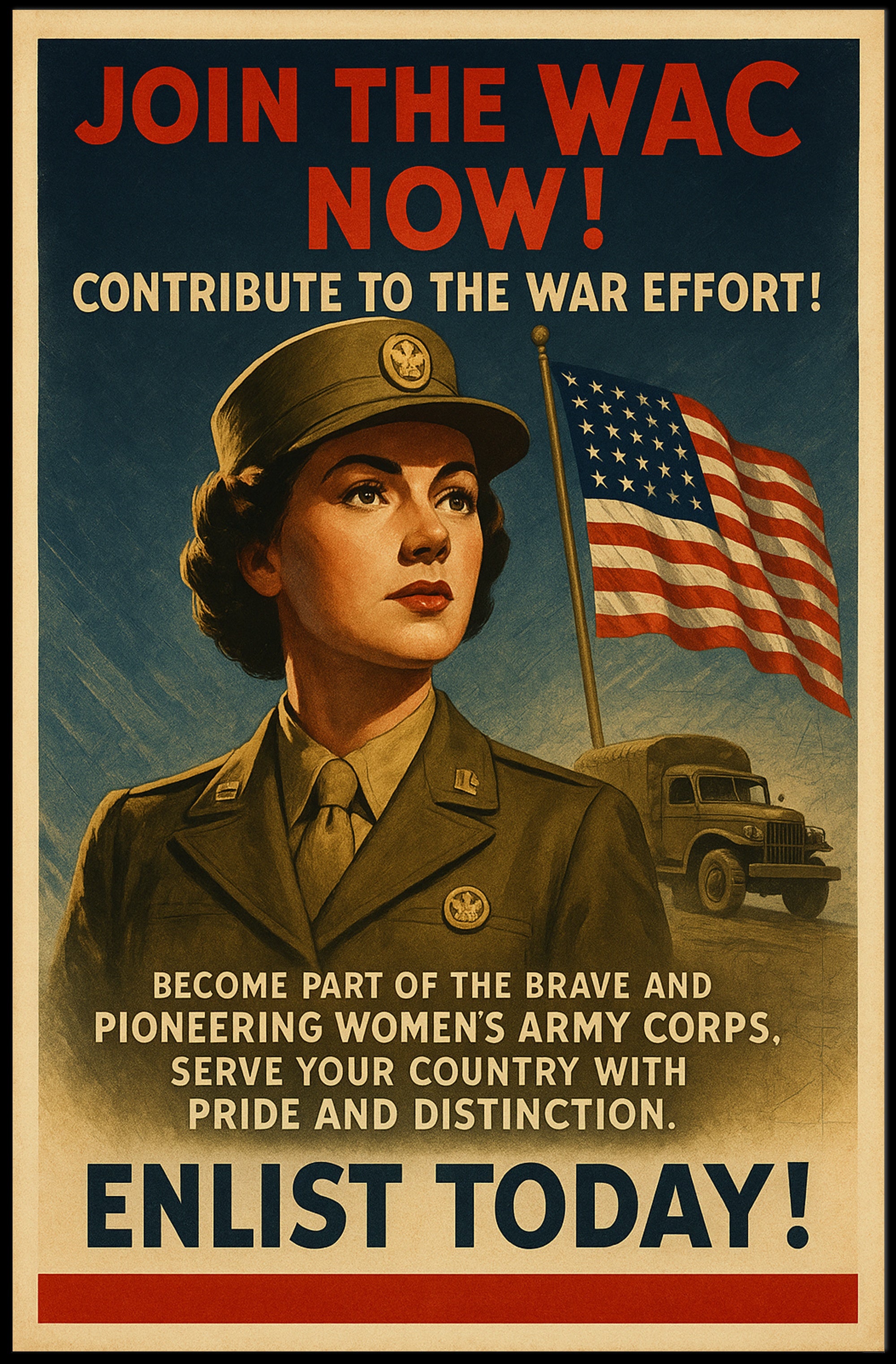 Enlist in the Women's Army Corps Poster
