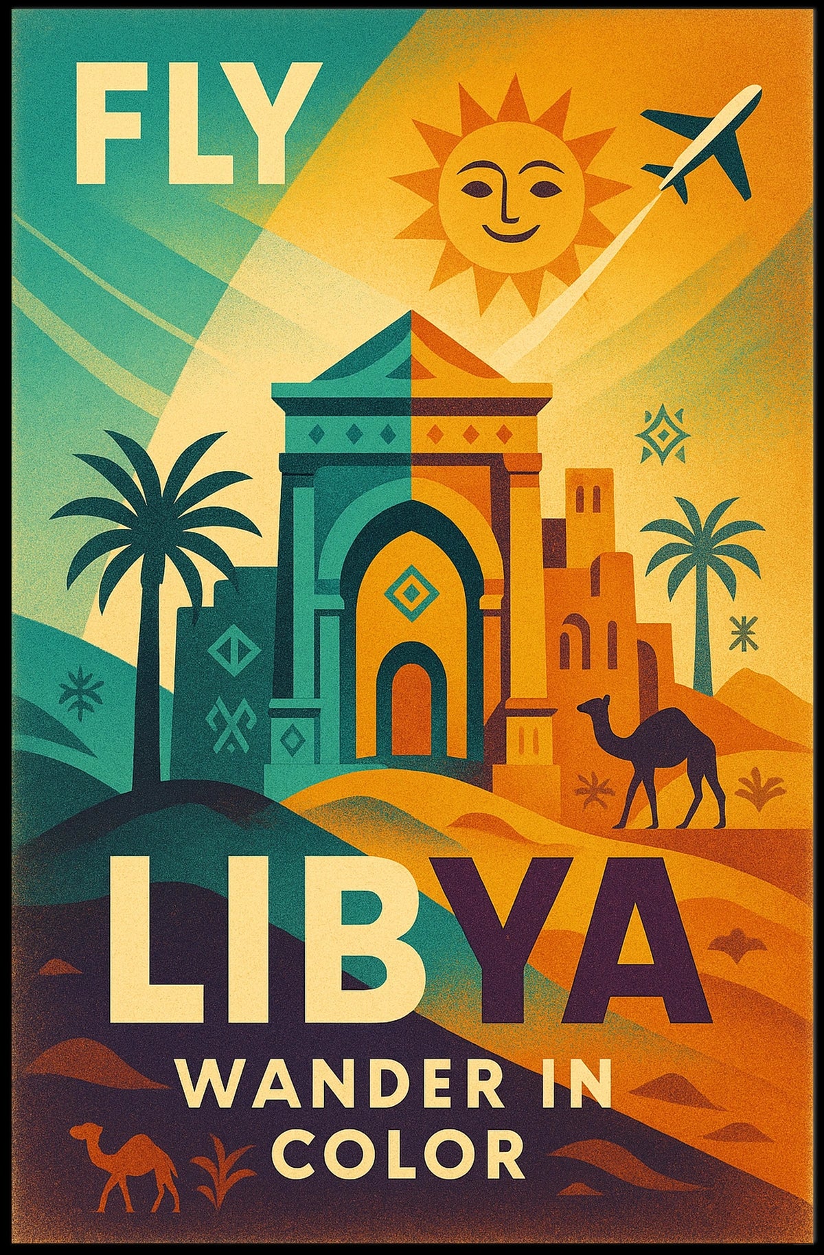 Fly Libya Wander In Color Poster