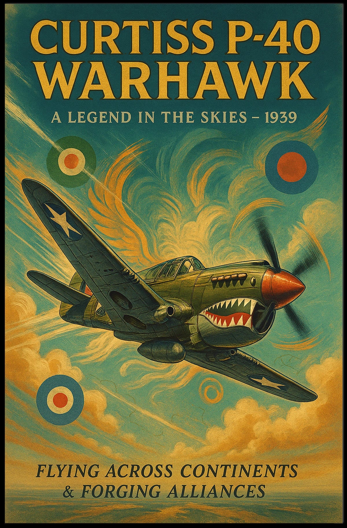 Curtiss P-40 Warhawk A Legend in the Skies Poster