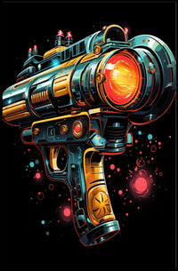 Futuristic Ray Gun Poster