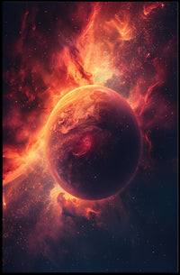 Celestial Nebula Planet Surreal Space Art Poster PosterGoat