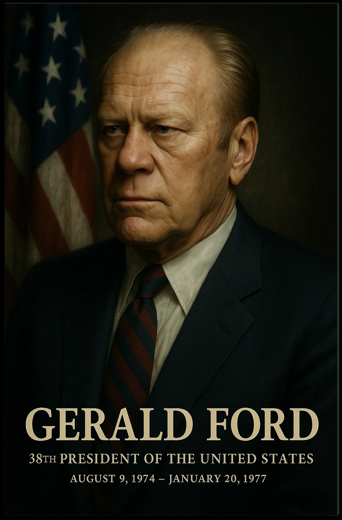 Gerald Ford 38th President Poster Home Decor Wall Art