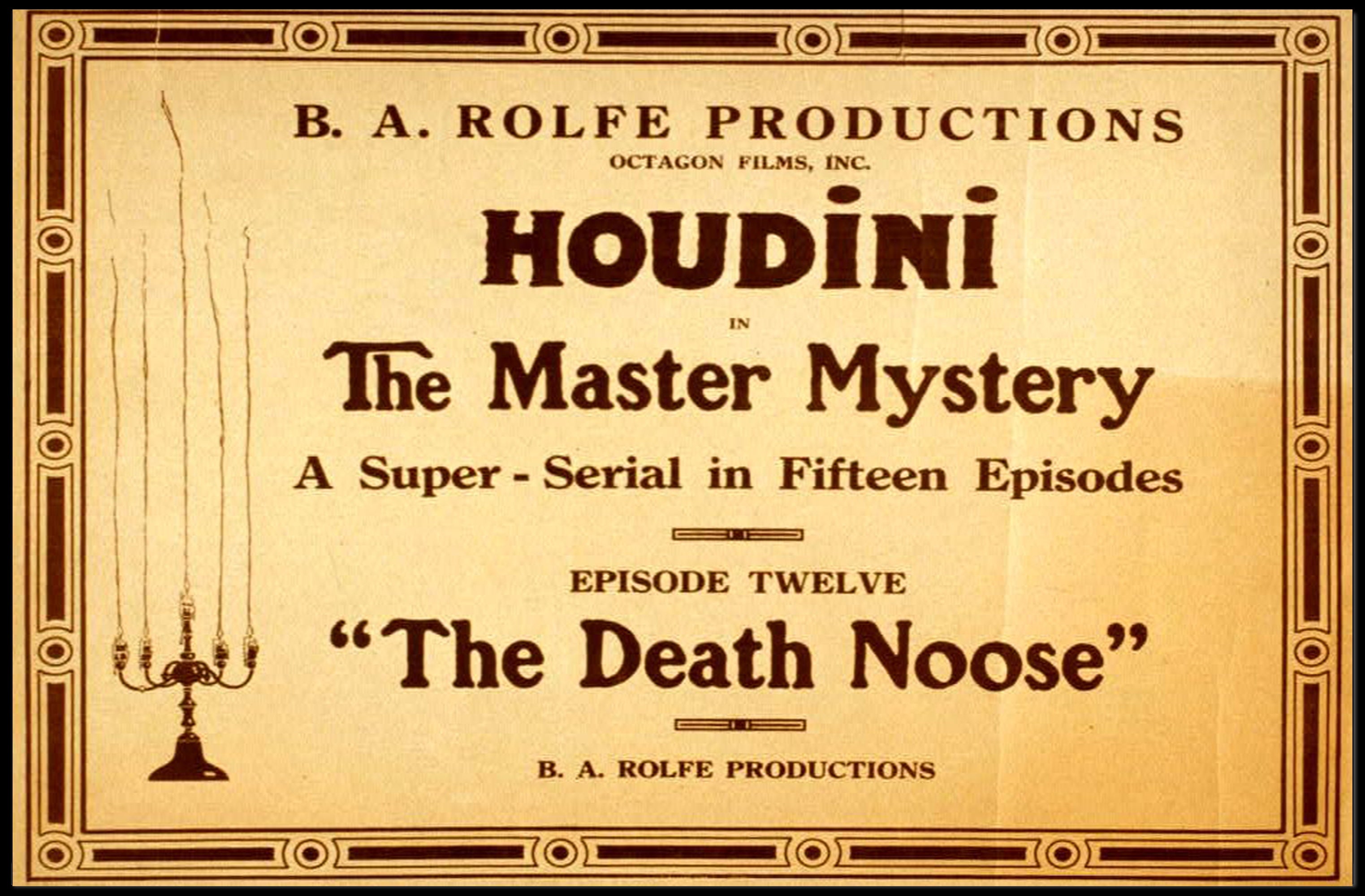 Houdini Vintage Film Serial Advertisement Cultural Poster