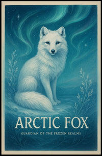 Arctic Fox Guardian of the Frozen Realms Poster