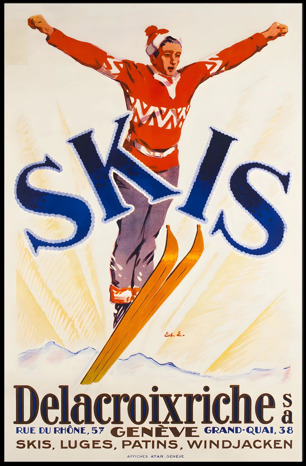 Delacroixriche Winter Sports Poster