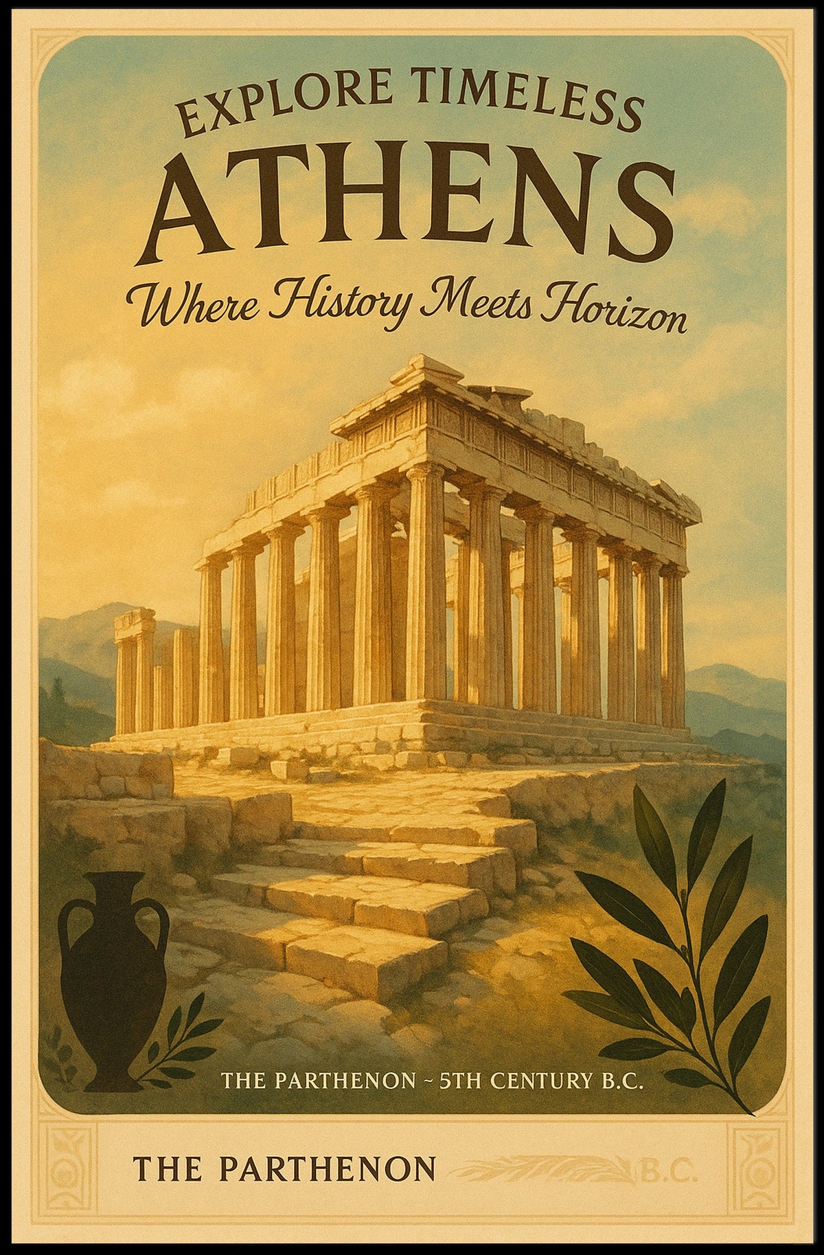 Explore Timeless Athens Poster