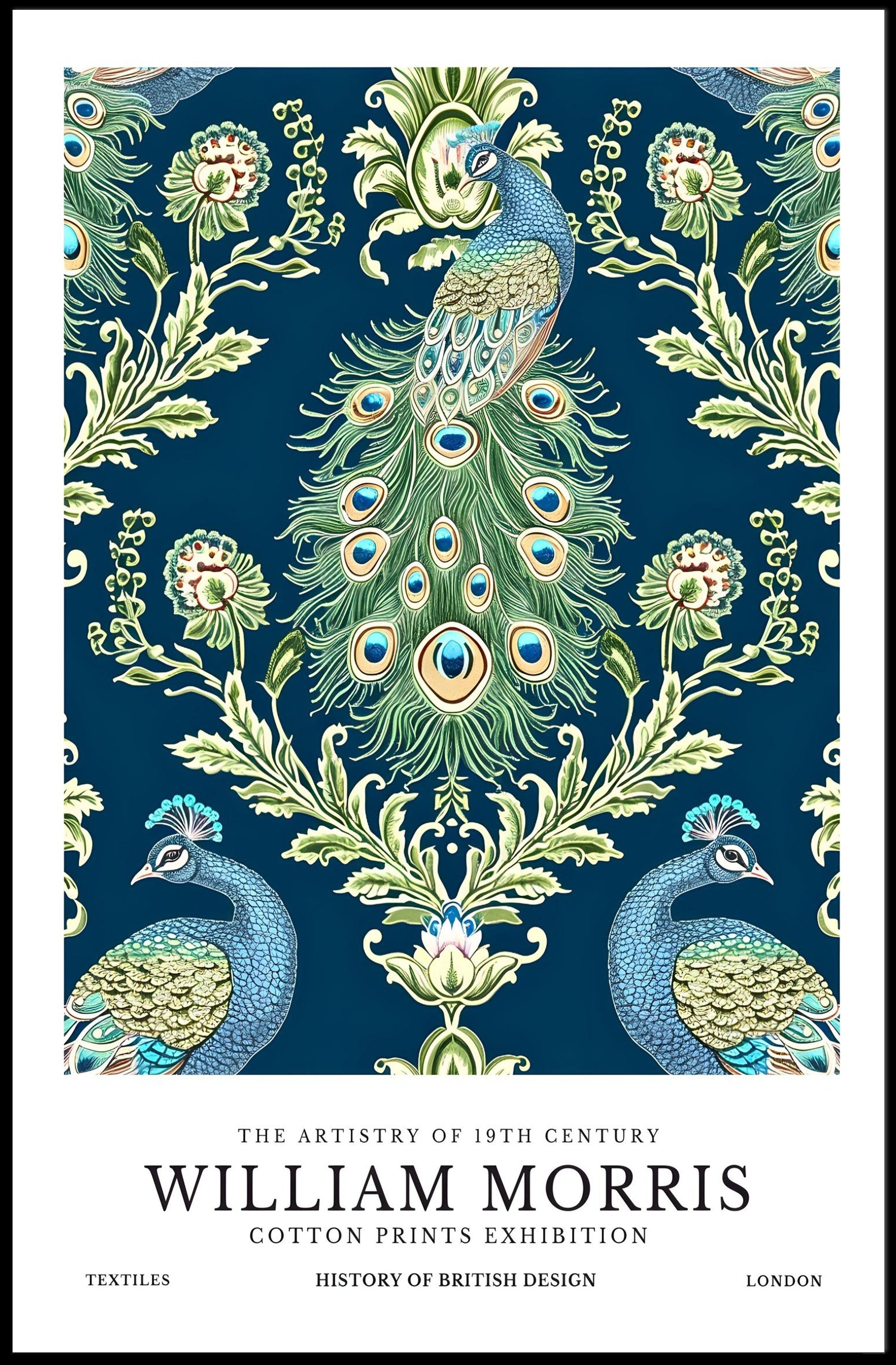 William Morris Cotton Prints Exhibition Poster