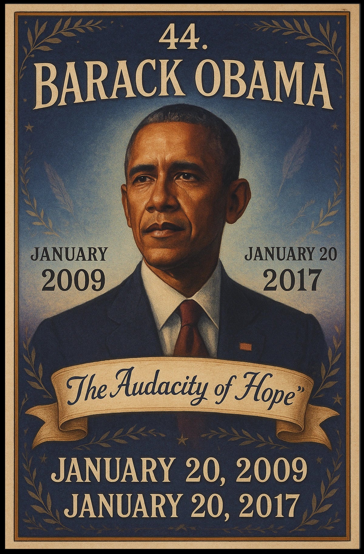 Barack Obama historical or presidential poster