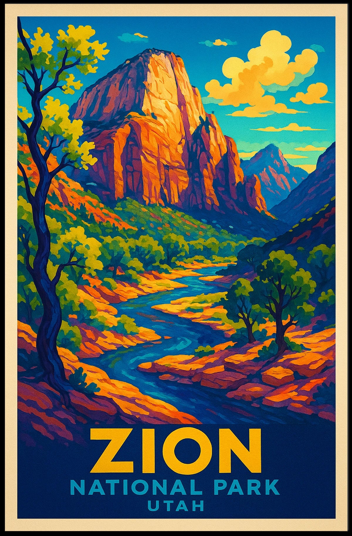 Zion National Park Utah Poster