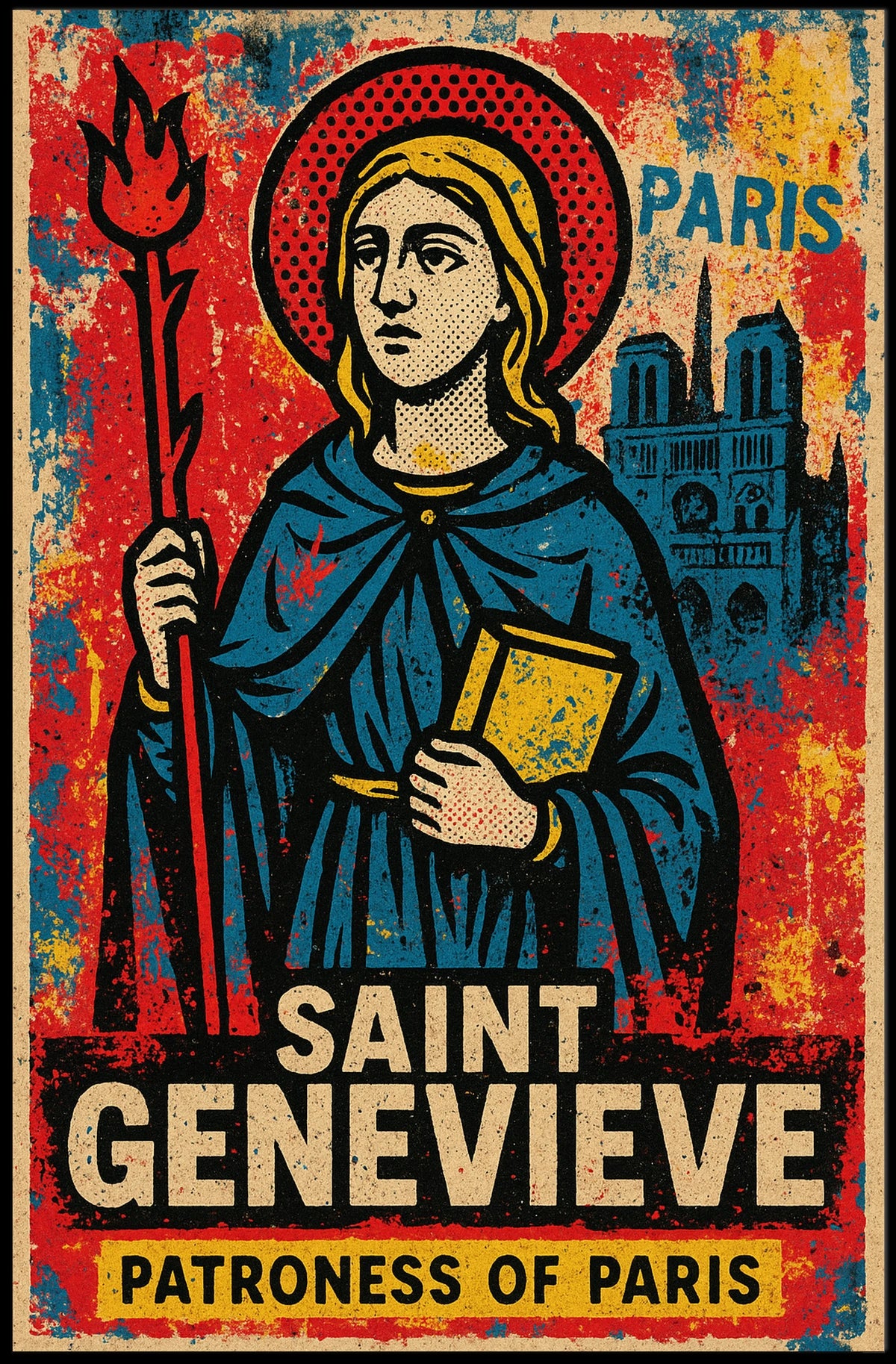 Saint Genevieve Patroness Of Paris Poster