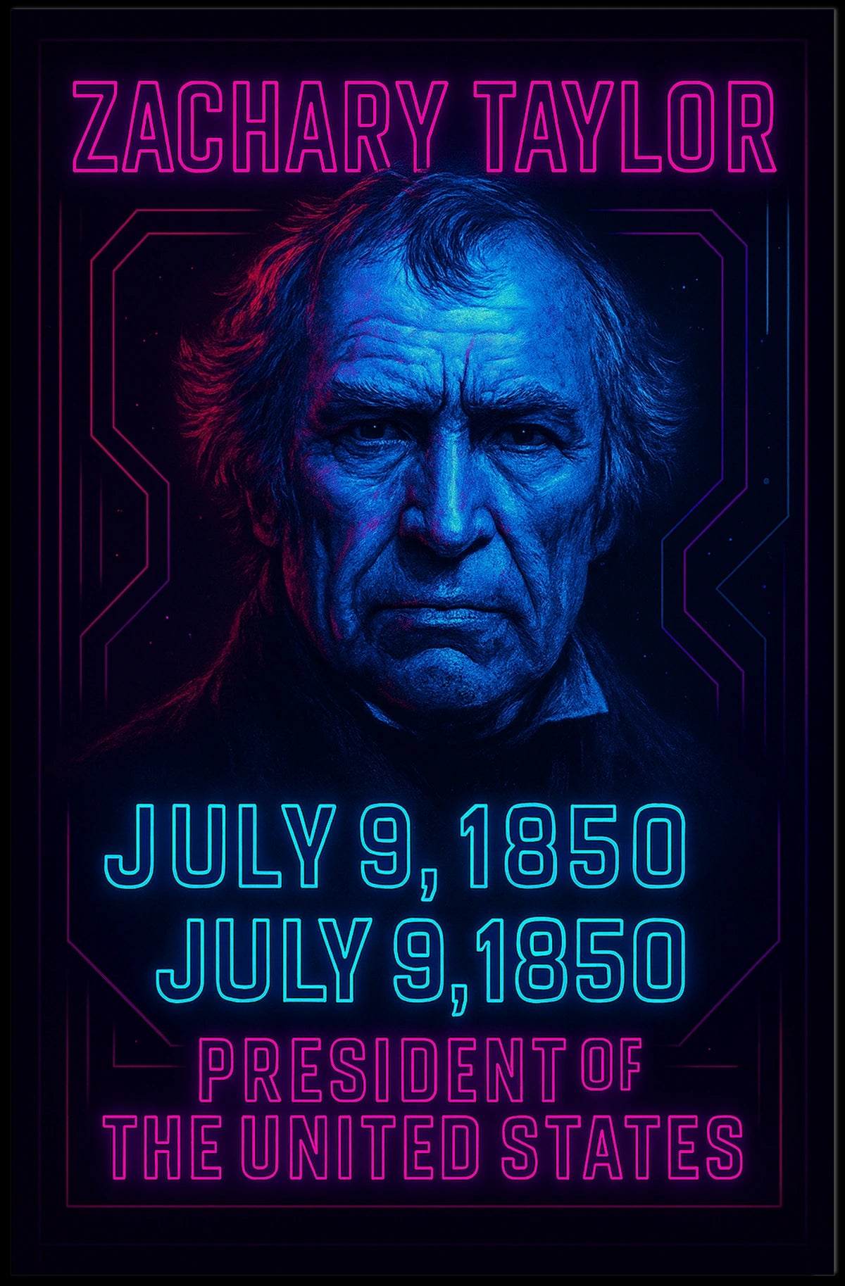 Zachary Taylor Portrait Archive History Landscape Gallery Poster