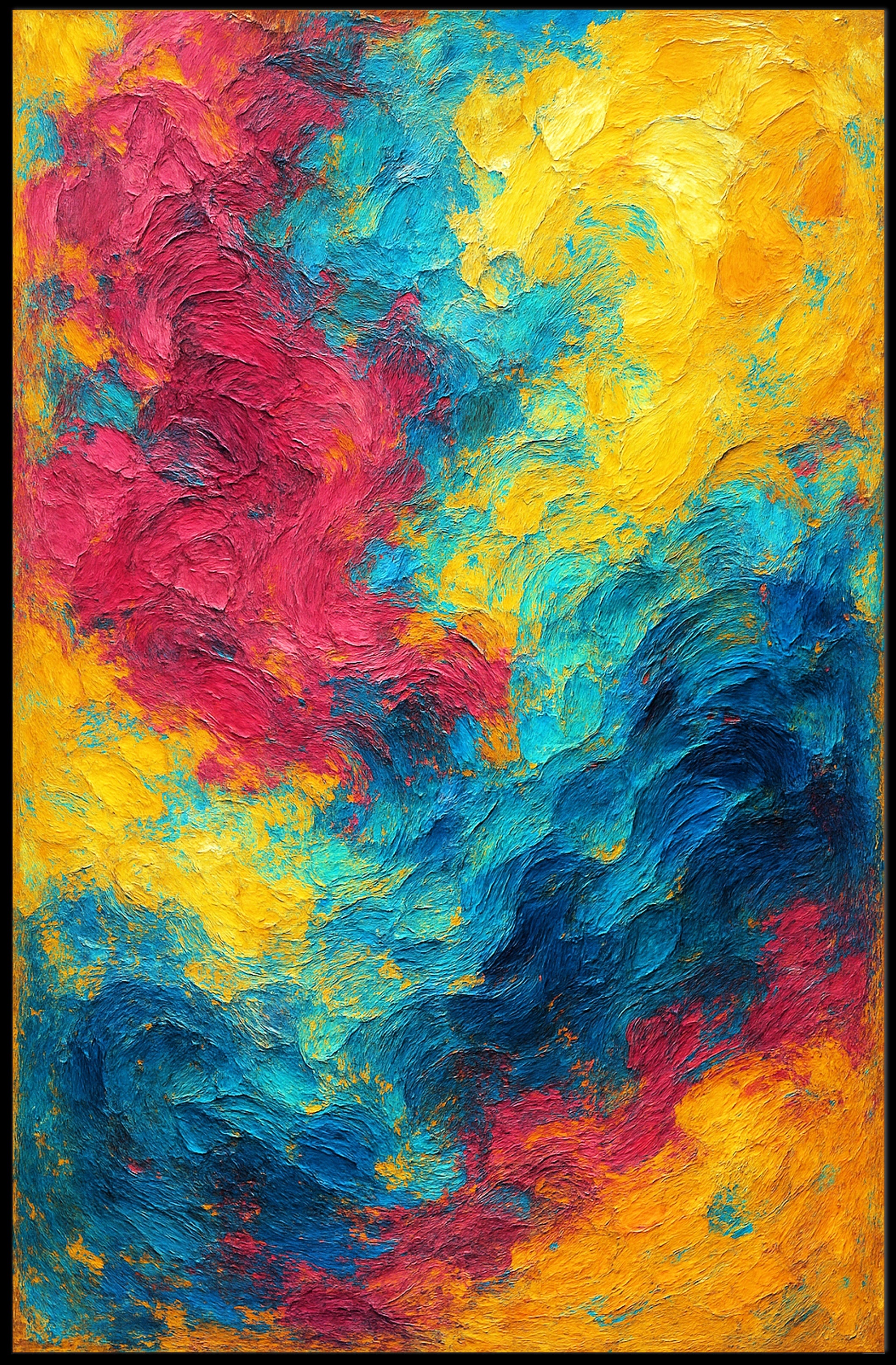 Vivid Abstract Expression Poster PosterGoat