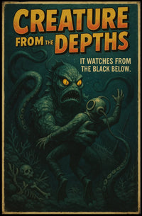Creature from the Depths Fantasy or Mythology Poster