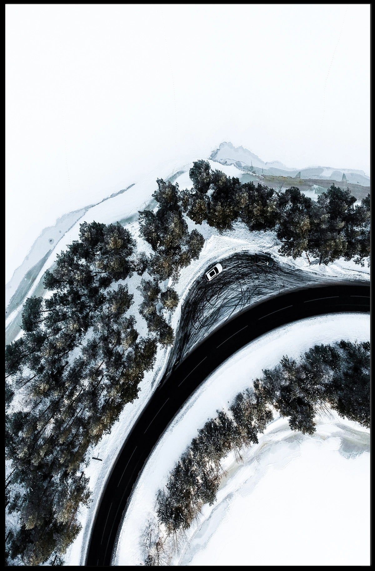 Winter Roadscape Poster