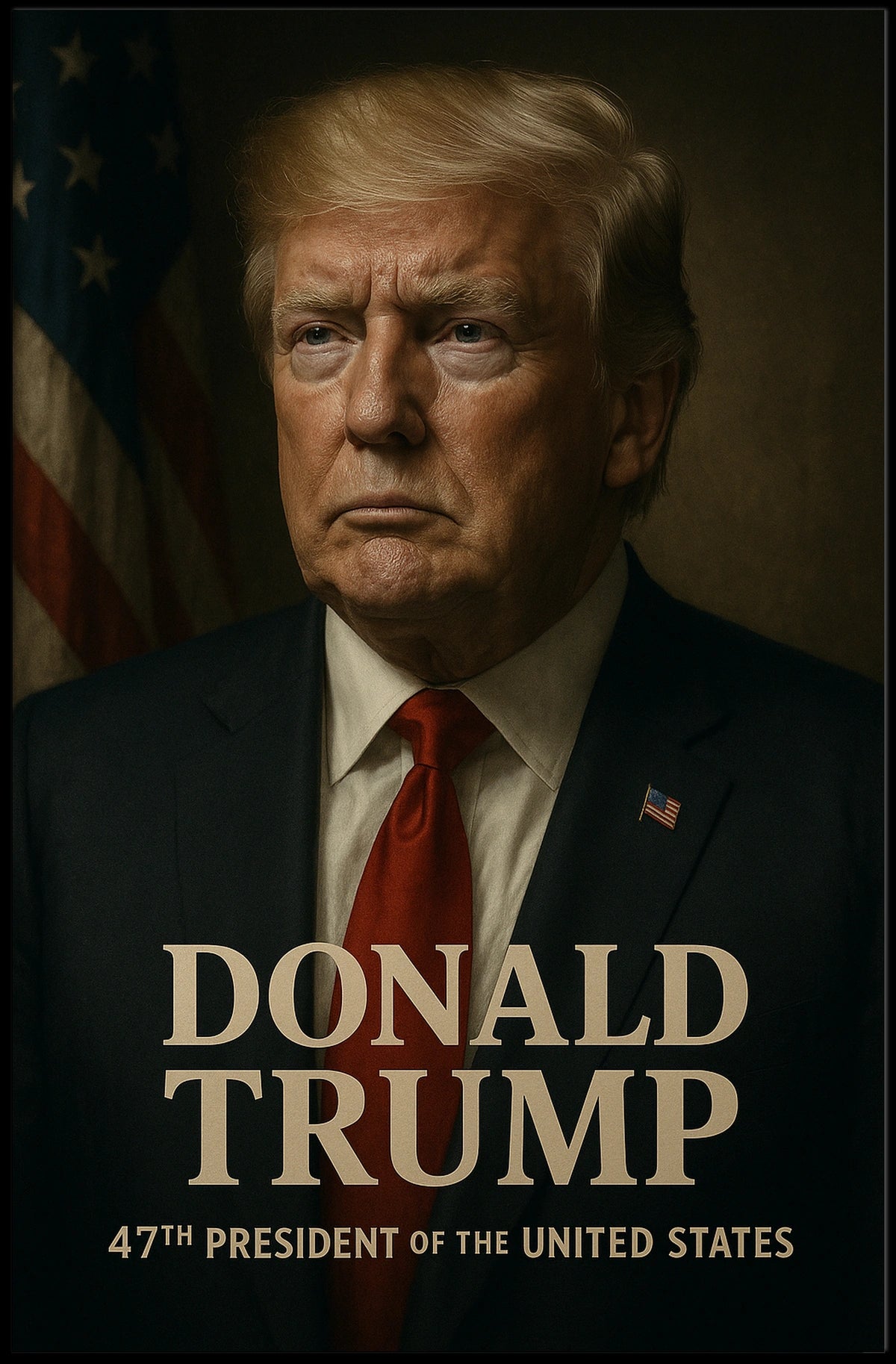 Donald Trump 47th President Poster Wall Art Decor Accent