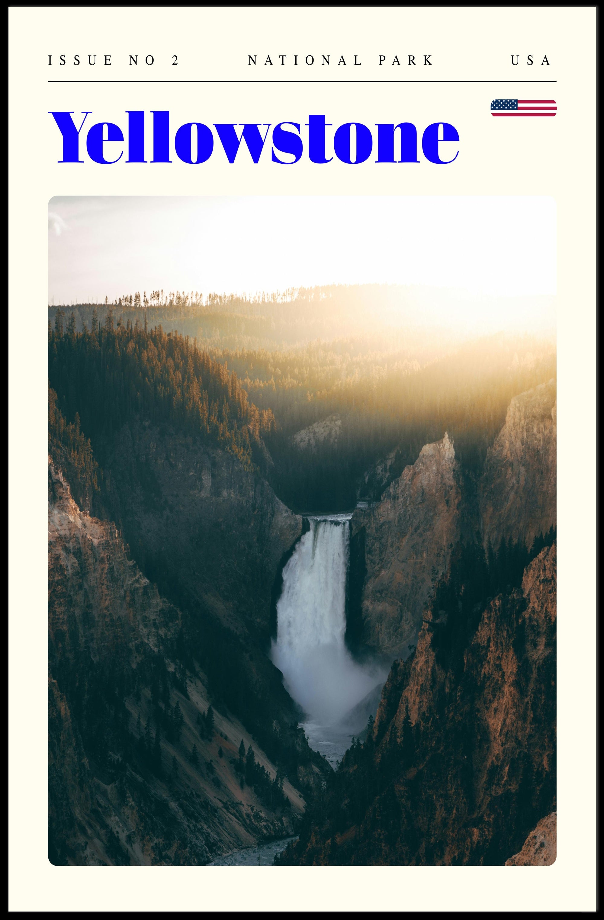 Yellowstone National Park Poster Vintage Print