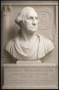 George Washington Bust Classical Historical or Presidential Poster