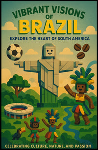 Vibrant Visions of Brazil Poster