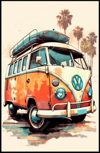 Vintage Road Trip Vibes Poster