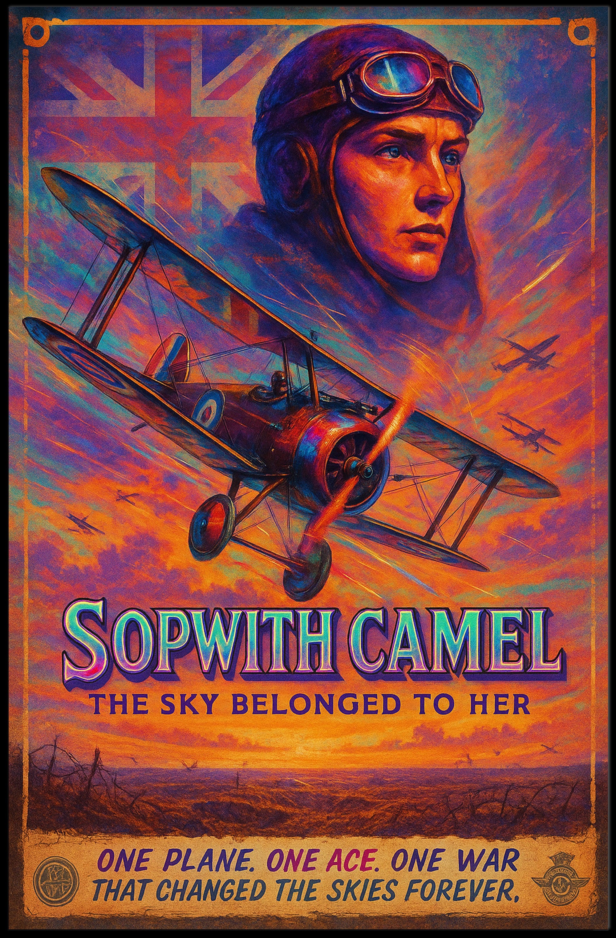 Sopwith Camel Aviation Poster: Bold Historical & Nostalgic Art