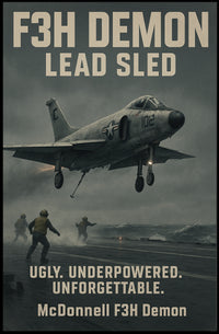 McDonnell F3H Demon Vintage Jet Fighter Poster