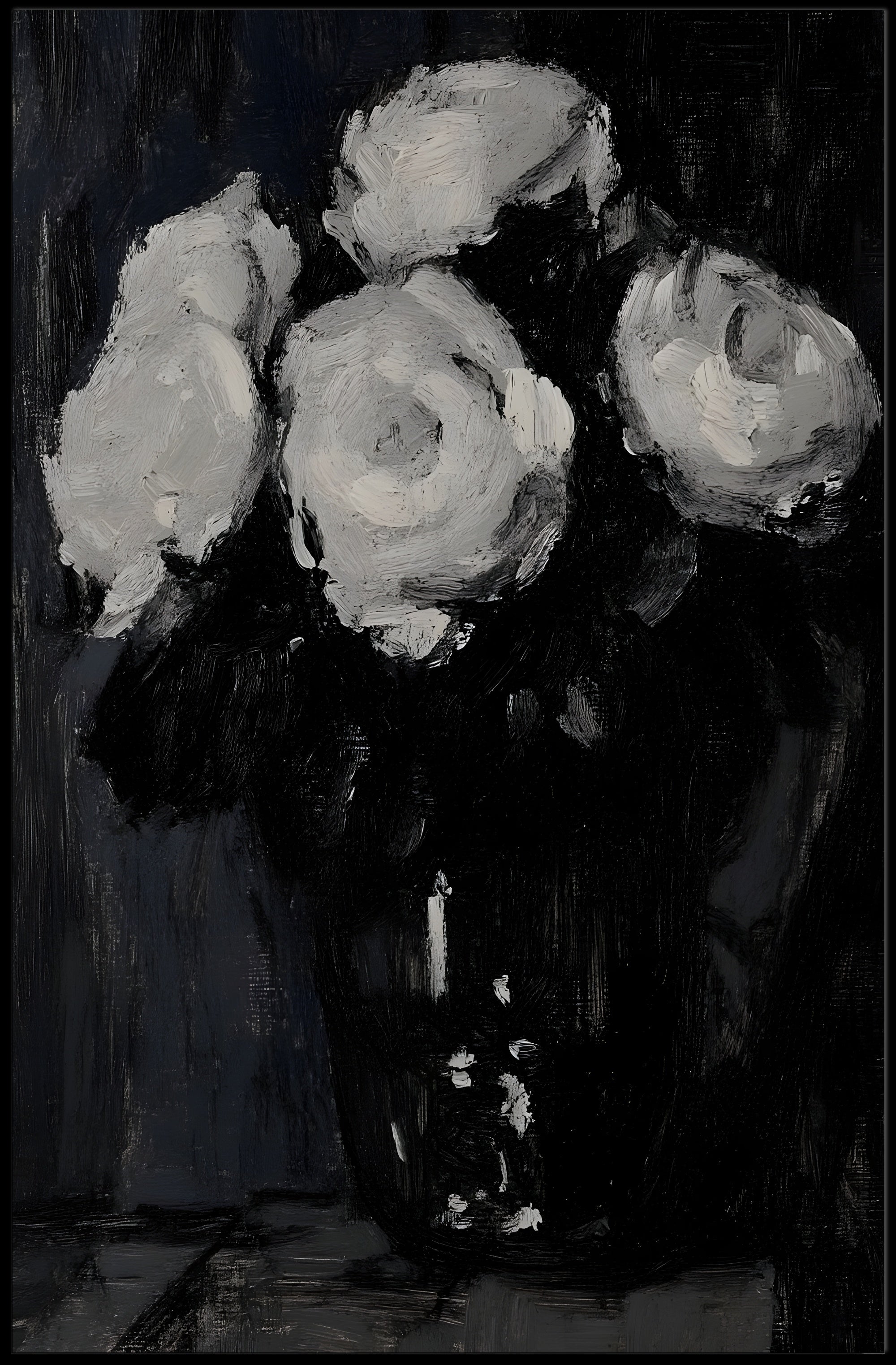 Elegant Impressionistic Floral Painting Art Poster PosterGoat