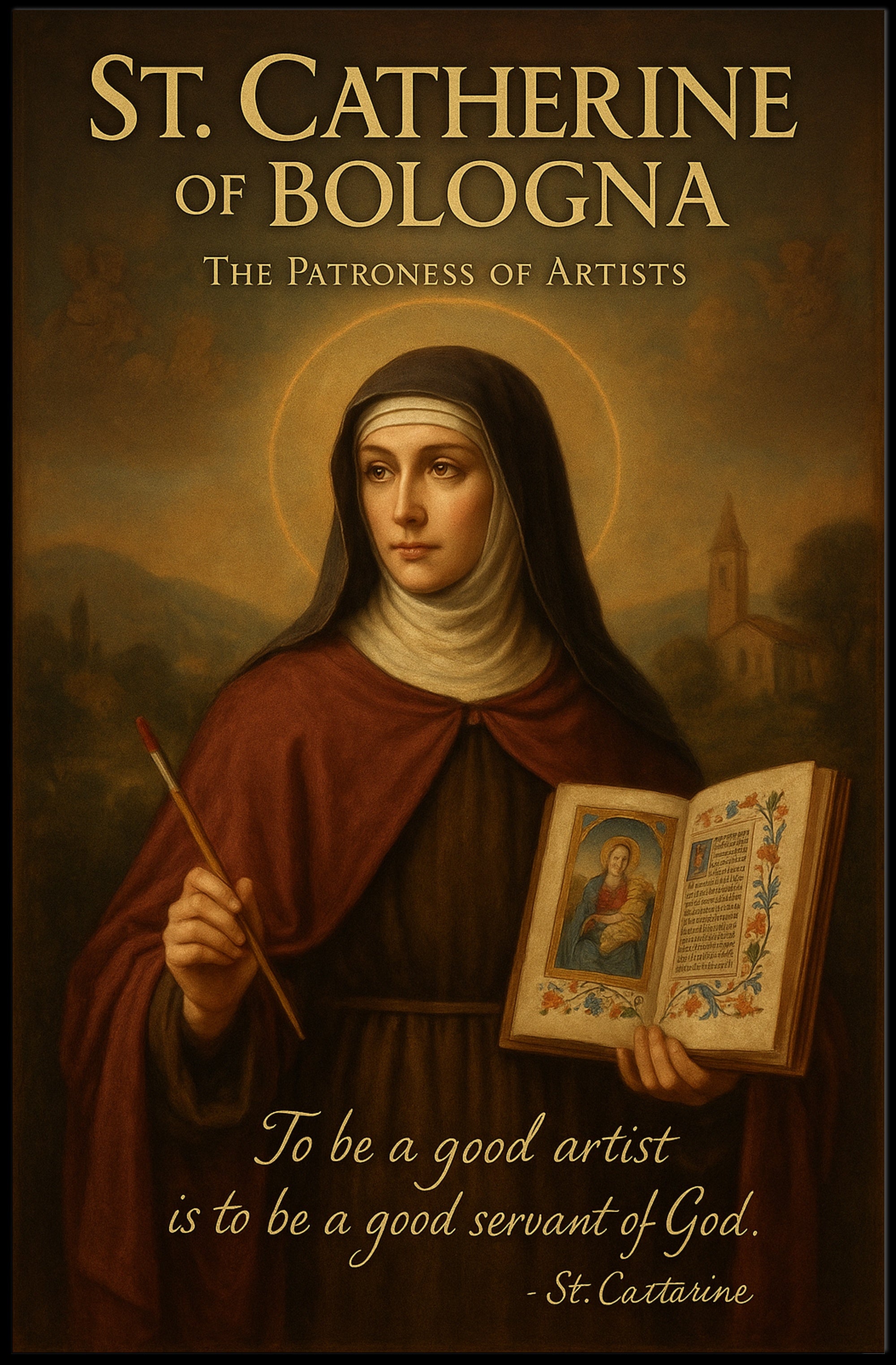 St. Catherine of Bologna The Patroness of Artists Poster PosterGoat