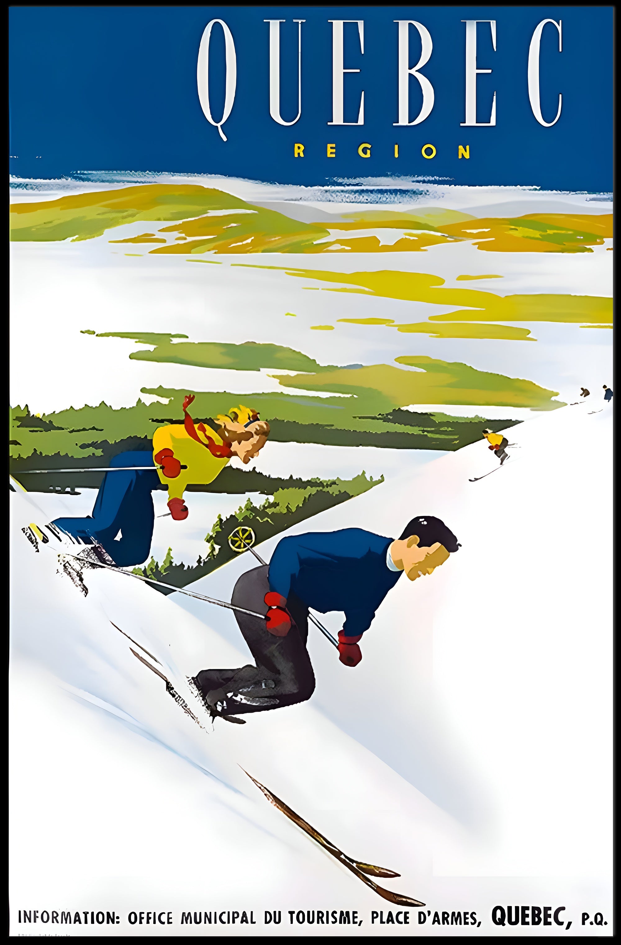 Skiing in Quebec Region Poster PosterGoat