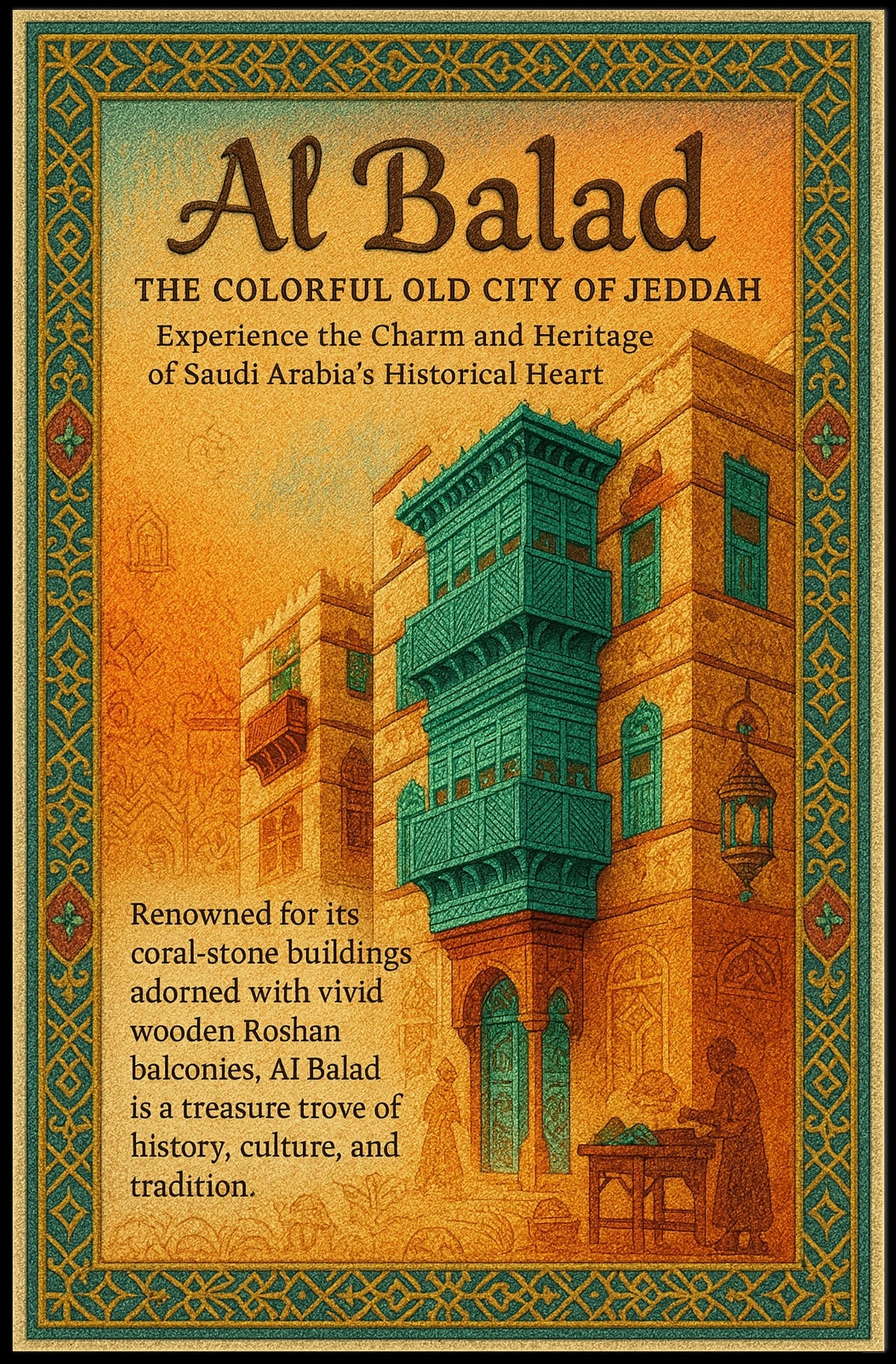 Al Balad The Colorful Old City Of Poster