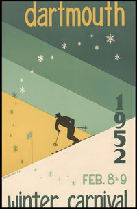 Dartmouth Winter Carnival 1952 Vintage Sports Poster PosterGoat