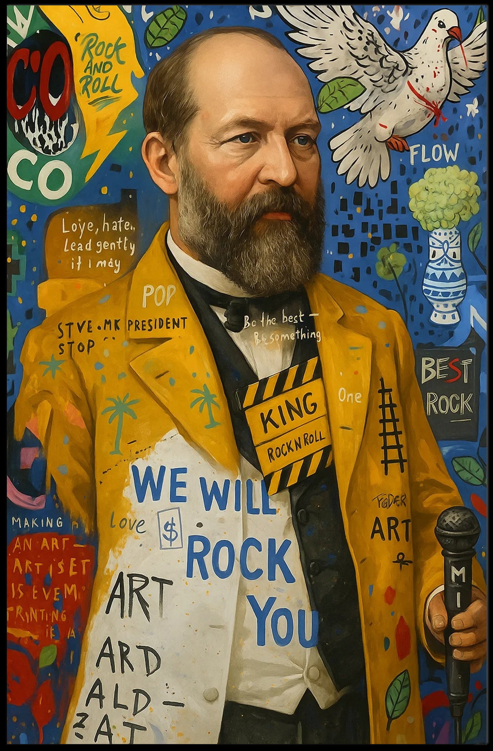 Rock and Roll Pop Culture Poster