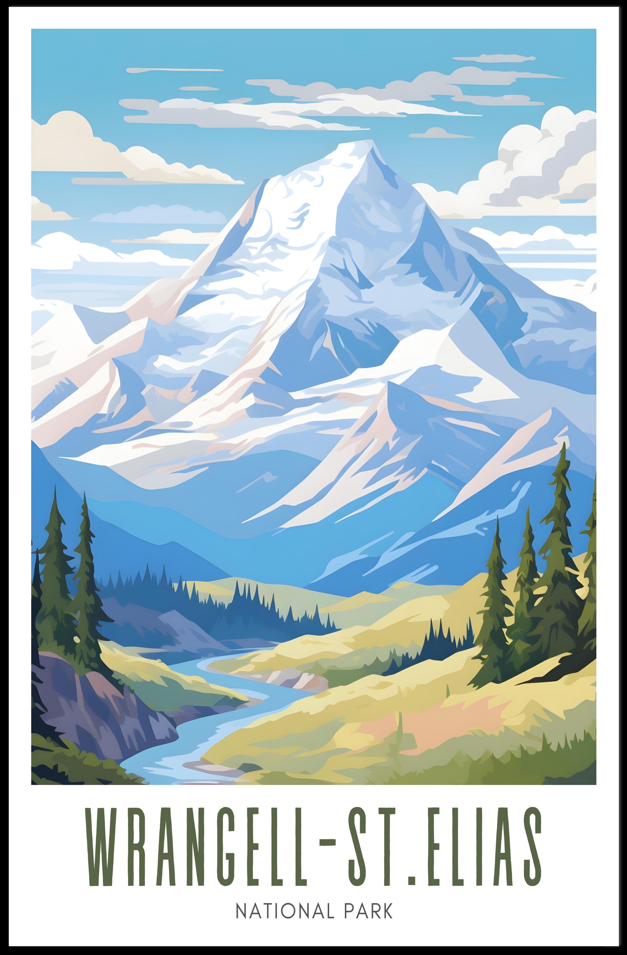Wrangell St Elias National Park Poster Print