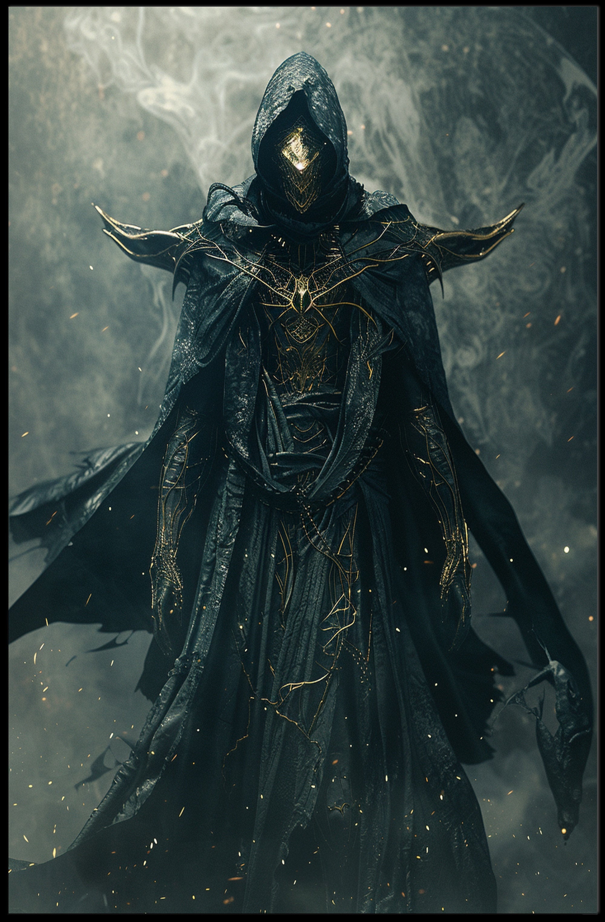 Dark Mystic Character in Fantasy or Mythology Poster PosterGoat