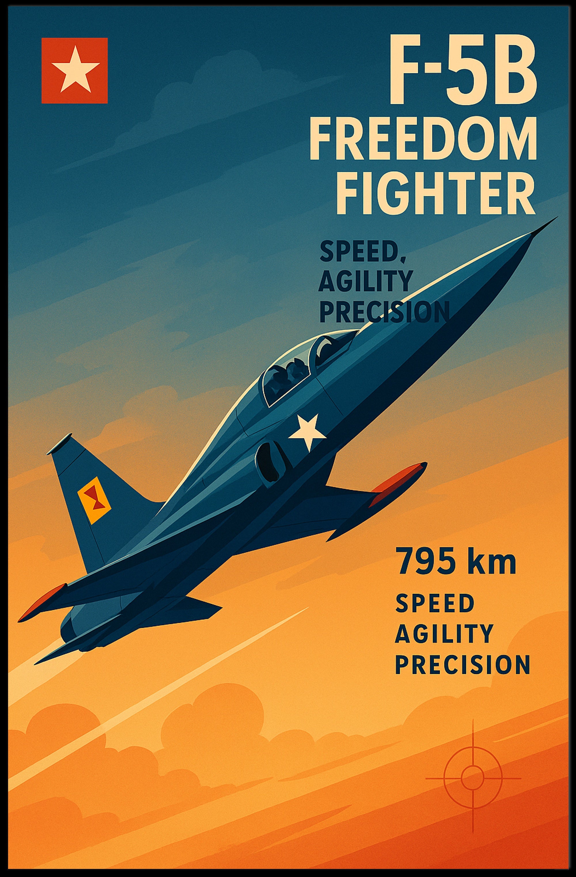 F-5B Freedom Fighter Poster PosterGoat