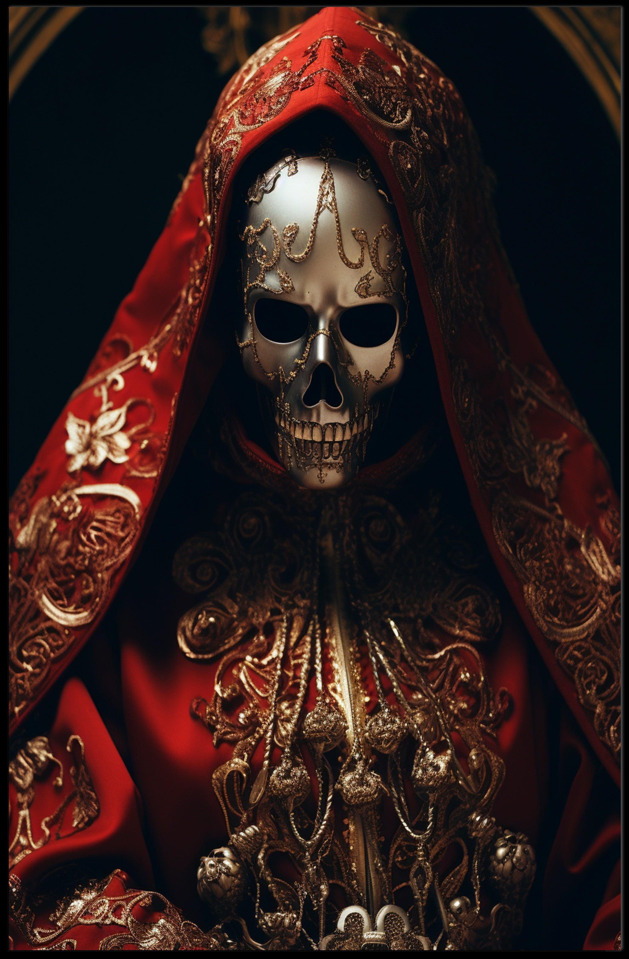 The Enigmatic Masked Figure Poster PosterGoat