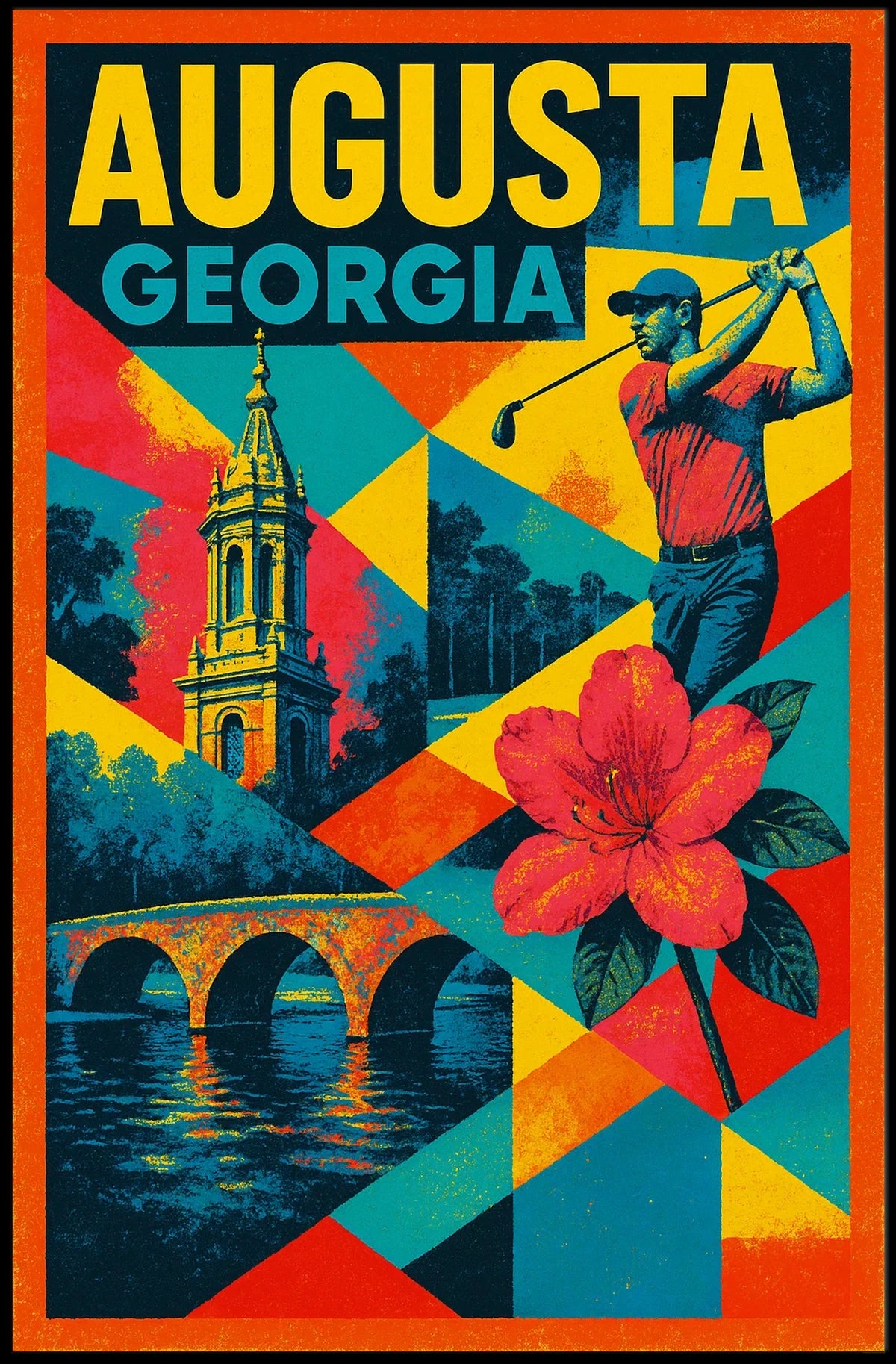 Augusta, Georgia A Vibrant Tribute Poster