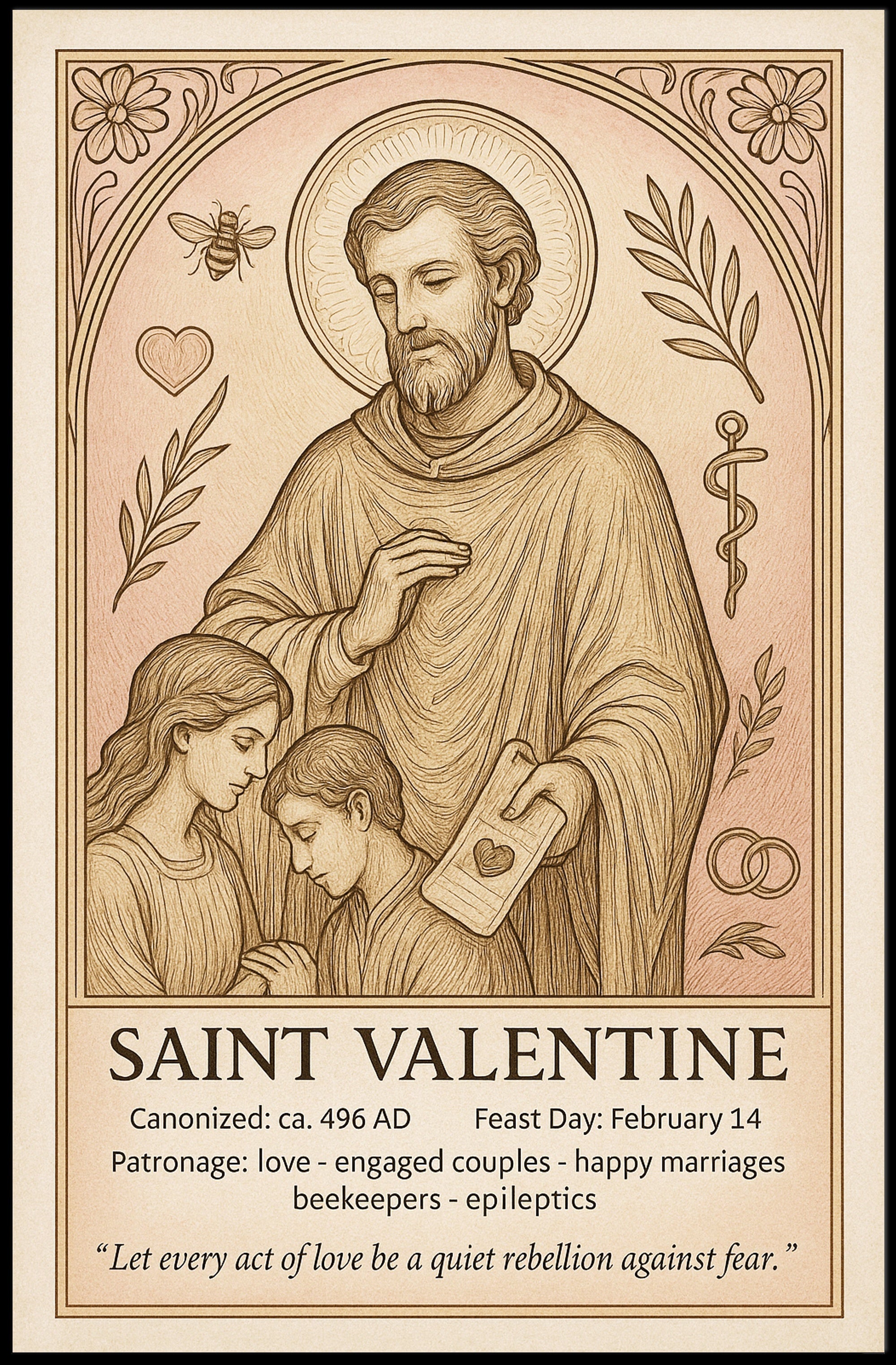 Saint Valentine Poster PosterGoat