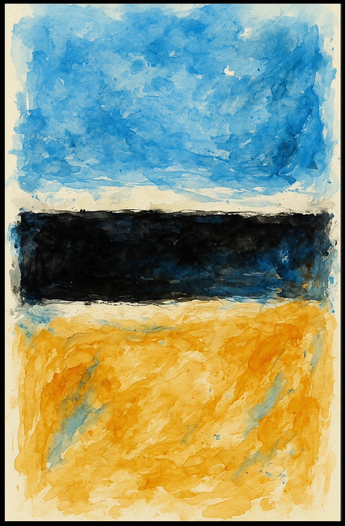 Abstract Color Blocks Abstract Poster