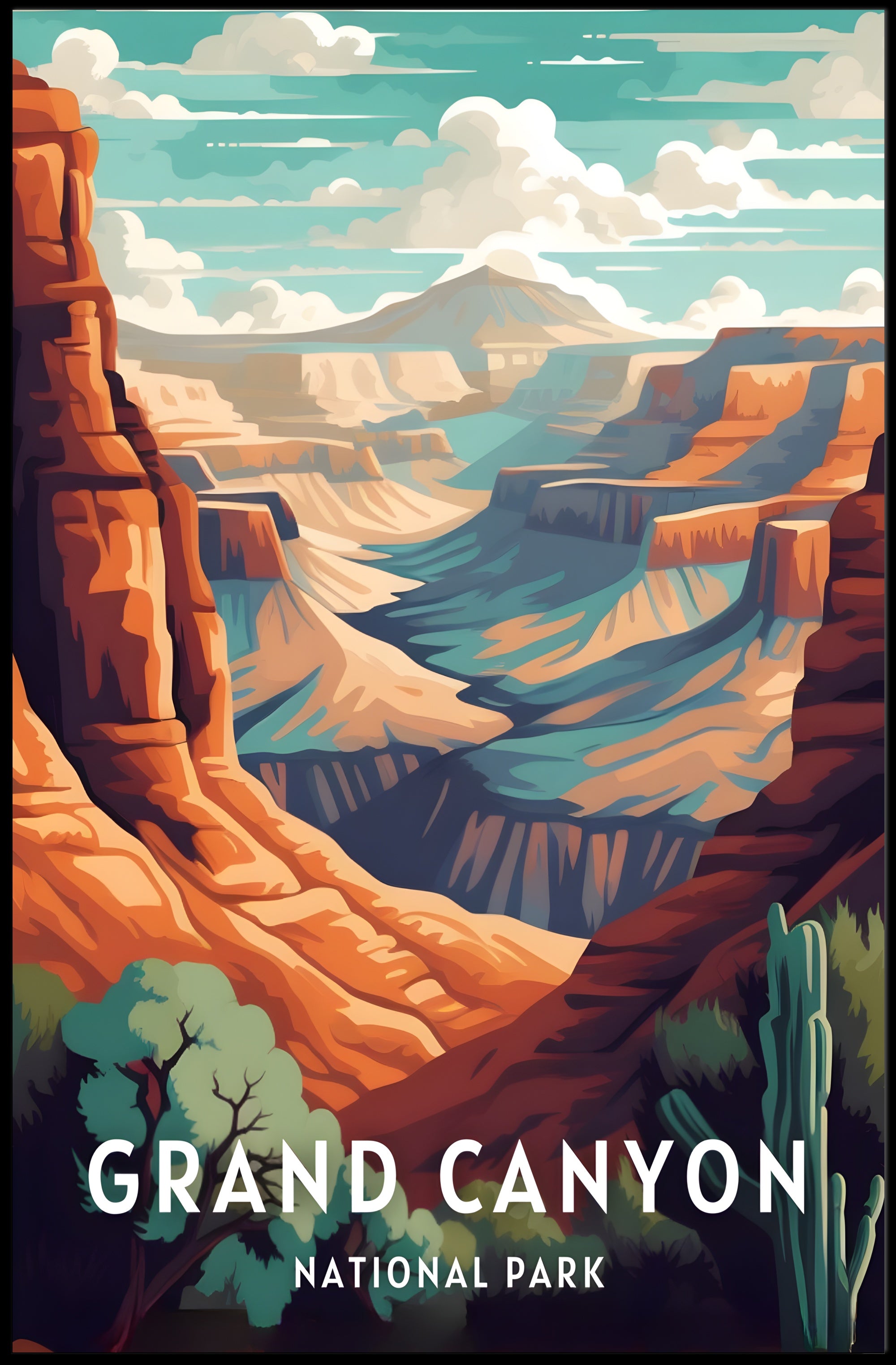 Grand Canyon Adventure Awaits National Park Poster