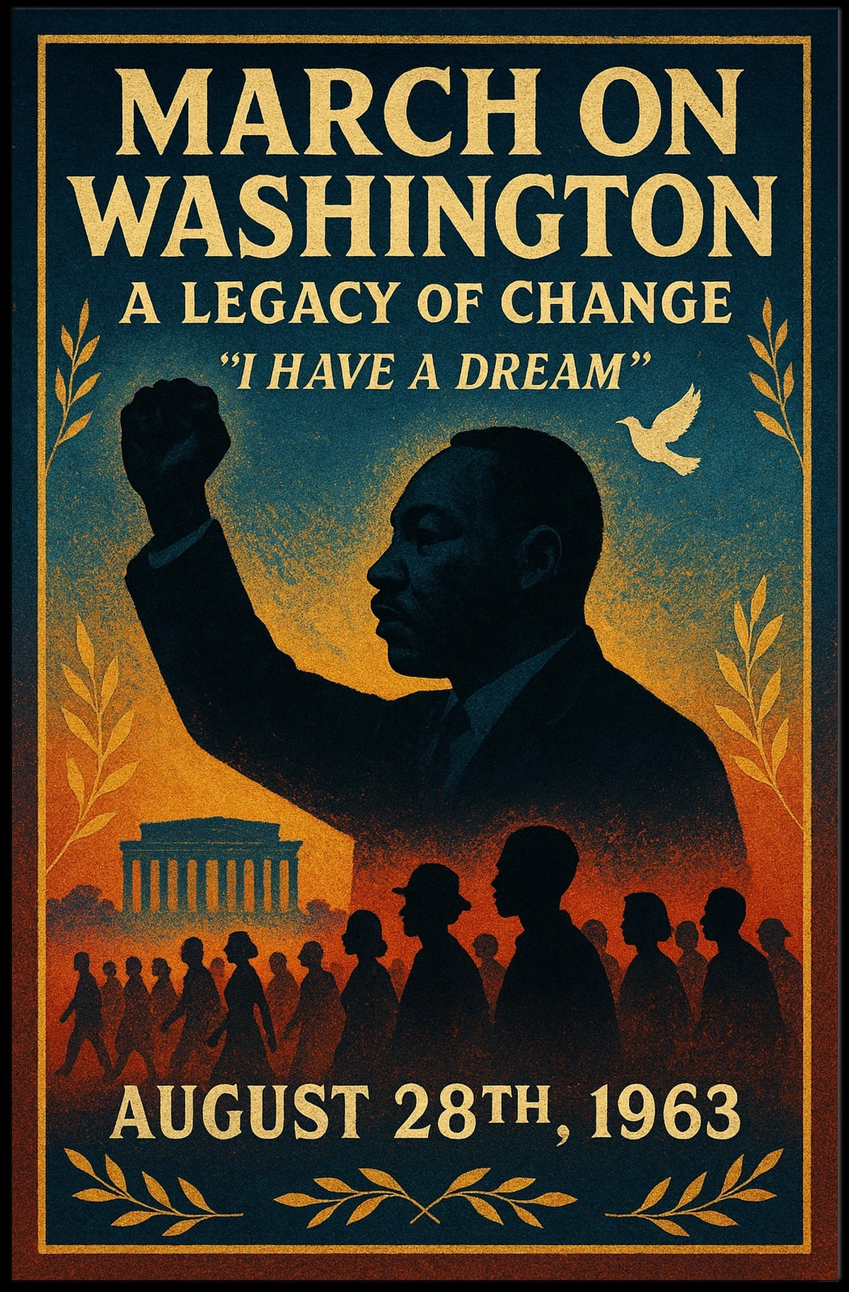Historic March on Washington Commemorative Poster Art
