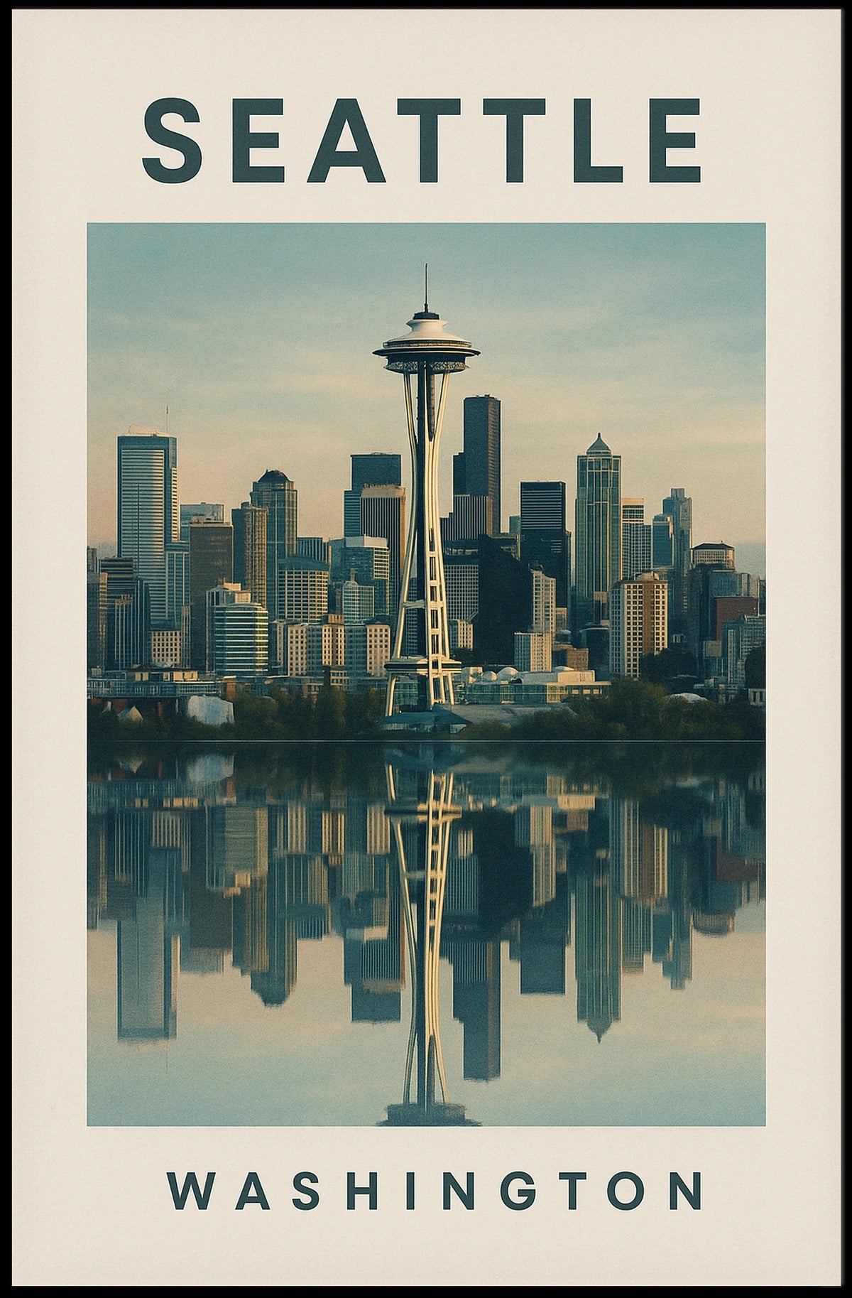 Seattle Skyline Poster