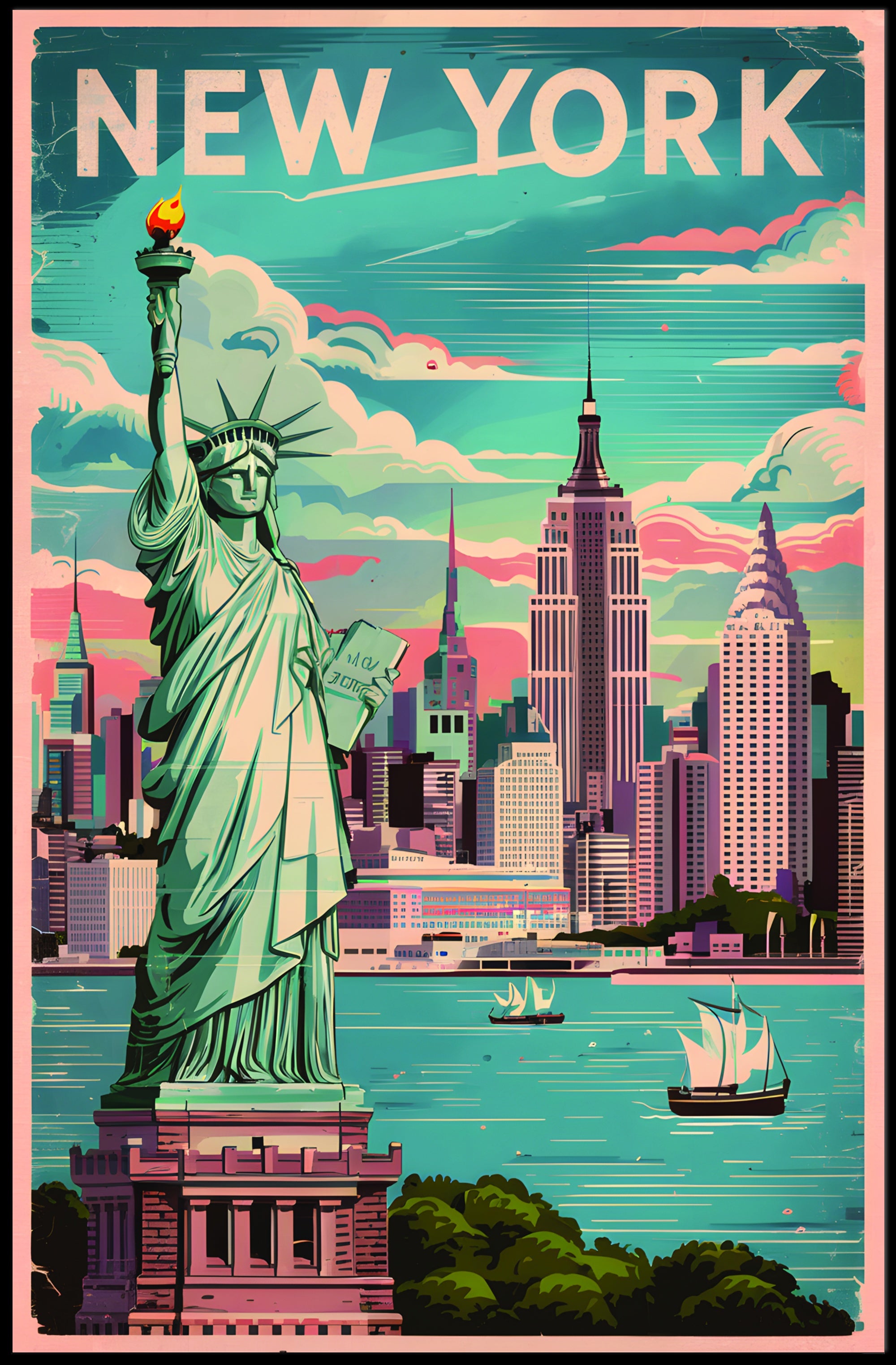 New York City Skyline Poster